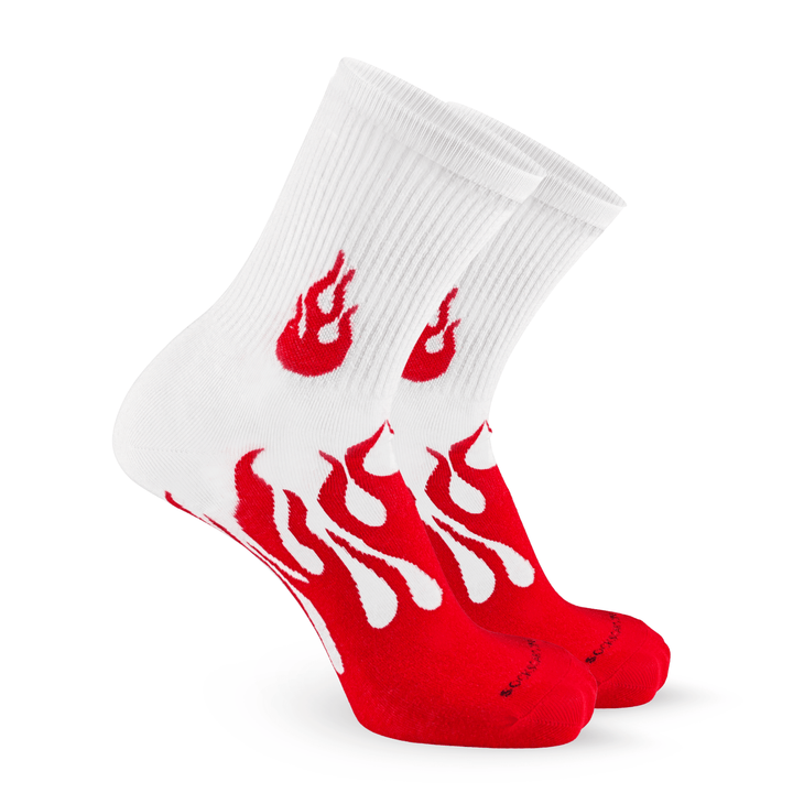 SOCKIVA Flame Runner Socks - White/Red - image 2
