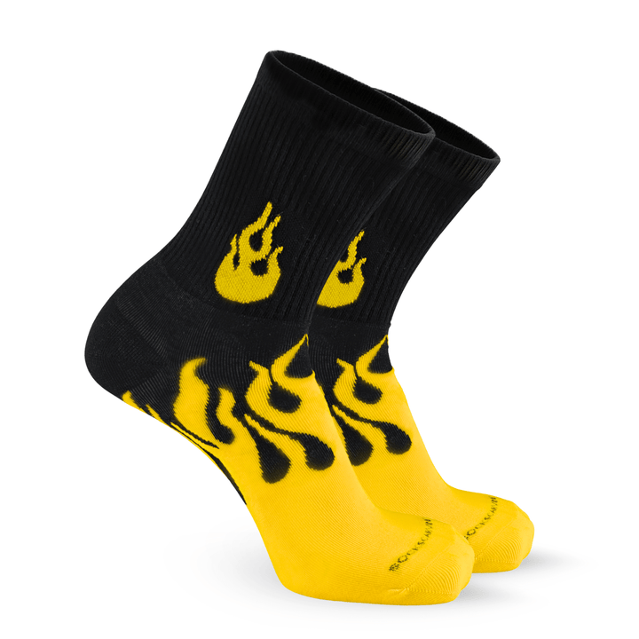 SOCKIVA Flame Runner Socks - Black/Yellow - image 2
