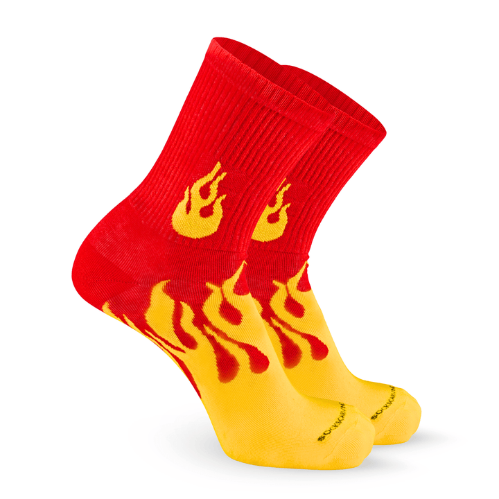 SOCKIVA Flame Runner Socks - Red/Yellow - image 2