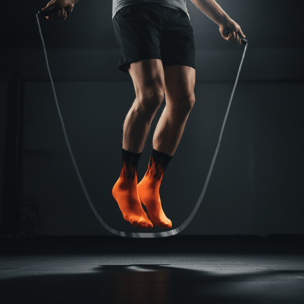 SOCKIVA Fire Socks - Orange/Black - Red Flames - image 5