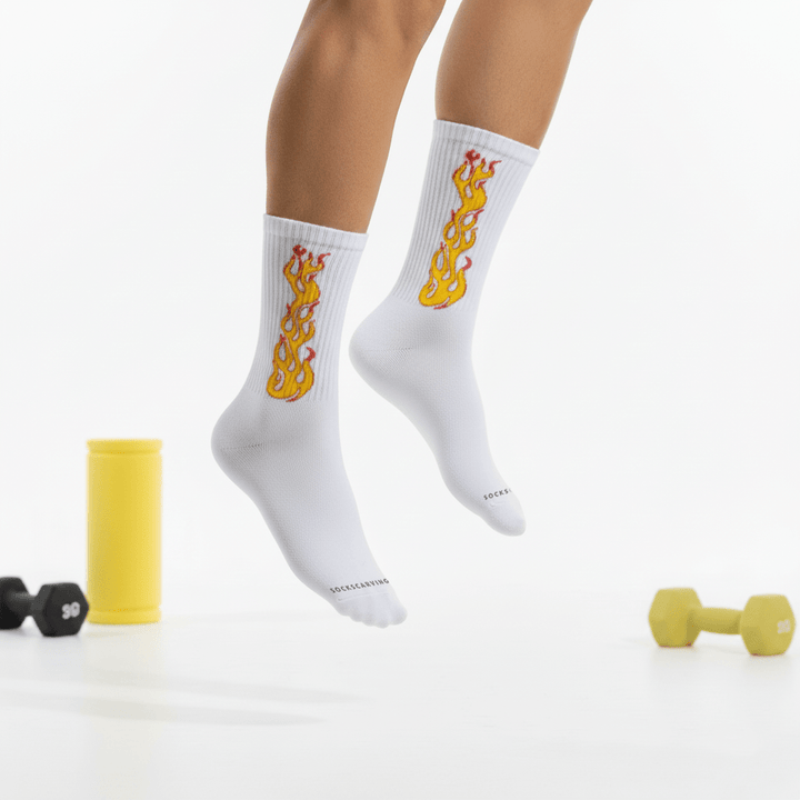 SOCKIVA White/Yellow Flame- Fire 2.0 Socks - image 4