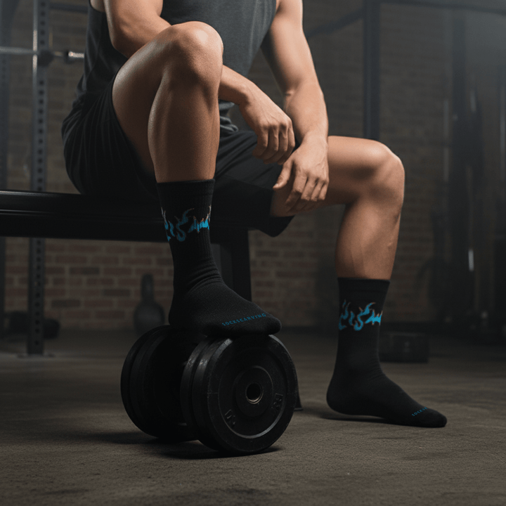 SOCKIVA Black/Blue Flame- Fire 2.0 Socks - image 3