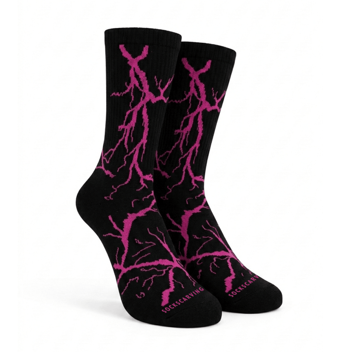 SOCKIVA Lightning 2.0 Thunder Socks-Black Pink - image 2