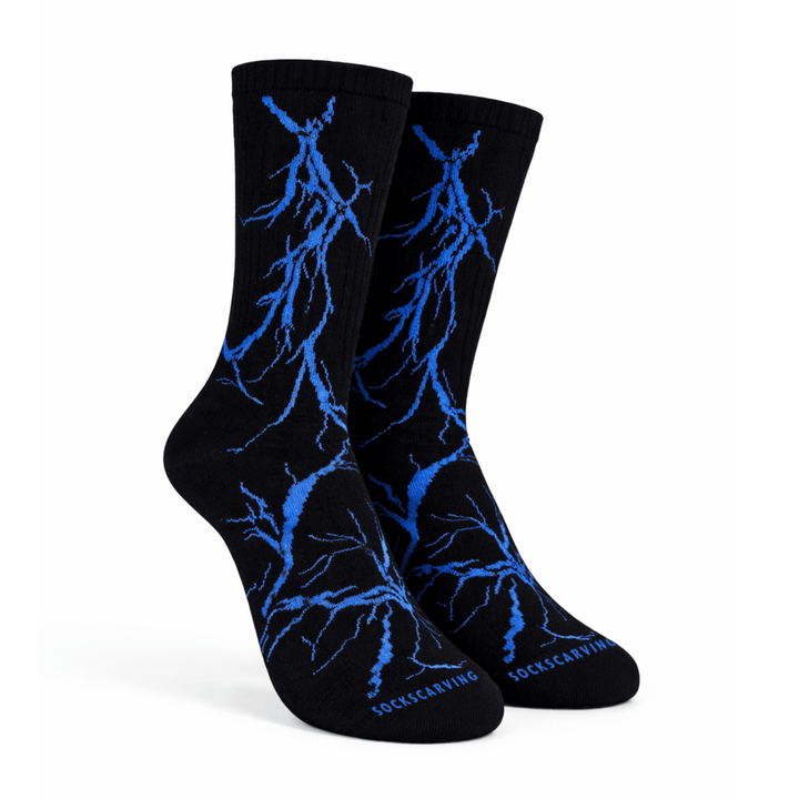 SOCKIVA Lightning 2.0 Thunder Socks-Black Blue - image 2