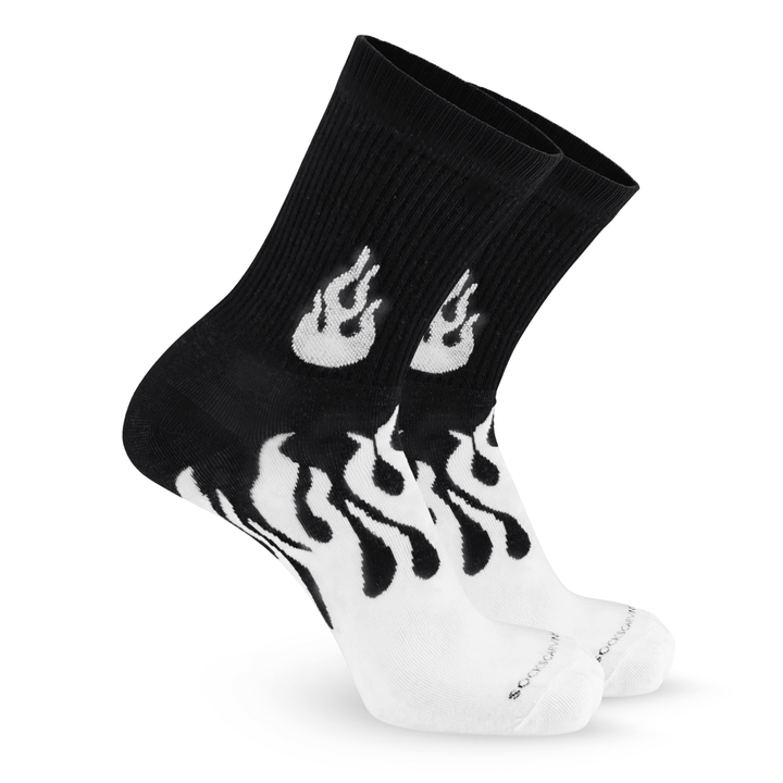 SOCKIVA Flame Runner Socks - Black/White - image 2
