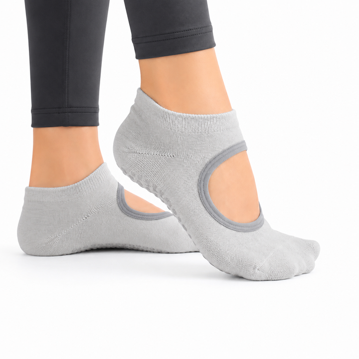 SOCKIVA Women'S Yoga/Pilates Studio Socks- Grey - image 2
