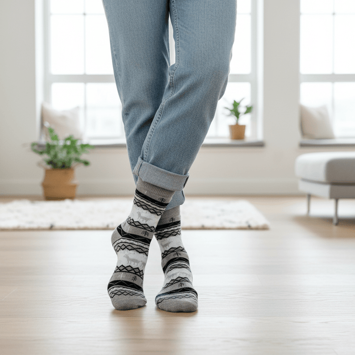 SOCKIVA Sockiva® Reindeer Cozy Wool Full-Length Winter Edition (Pack Of 5) - image 4