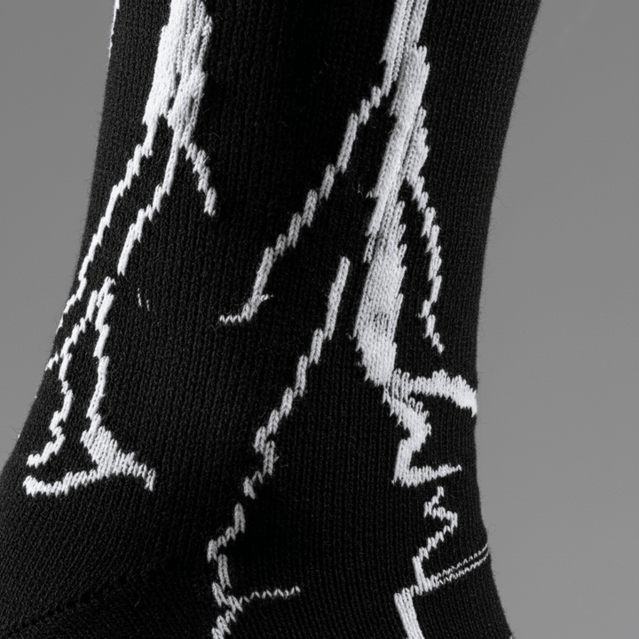 SOCKIVA Lightning Socks- Black - White Light - image 2