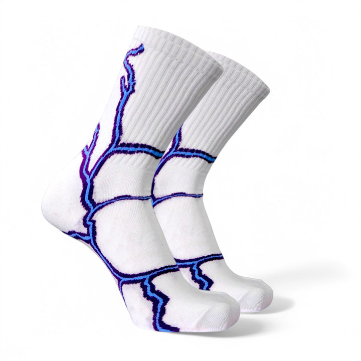 SOCKIVA Lightning Socks- White - Purple Light - image 3