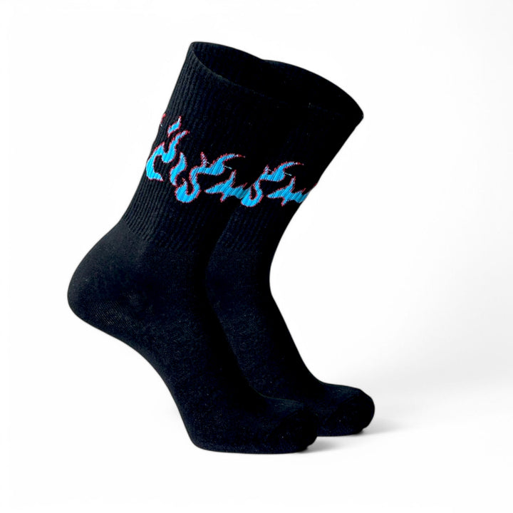 SOCKIVA Black/Blue Flame- Fire 2.0 Socks - image 2