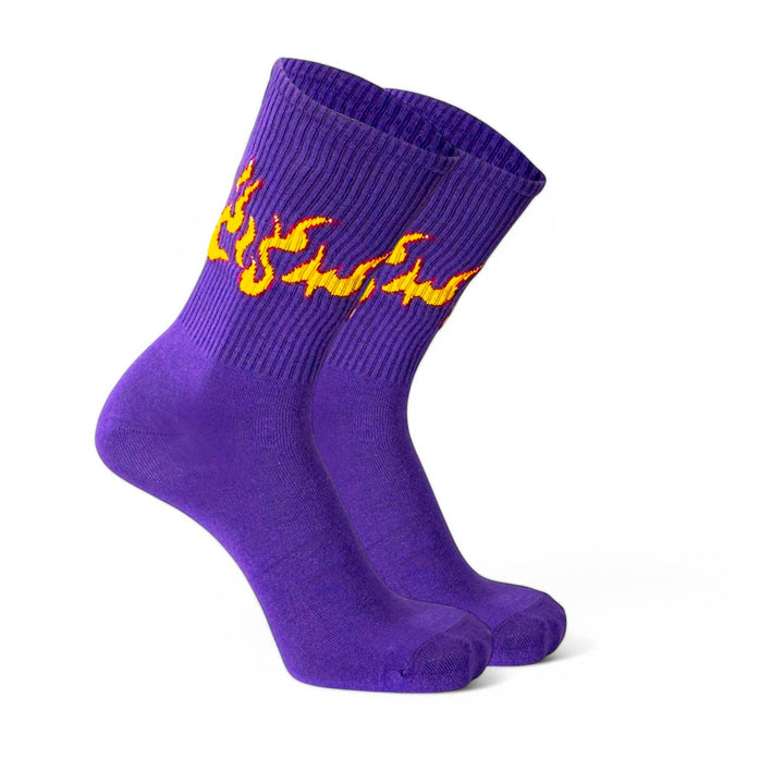 SOCKIVA Purple/Yellow Flame- Fire 2.0 Socks - image 2