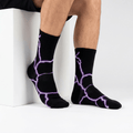 SOCKIVA Lightning Socks- Black - Purple Light - image 1