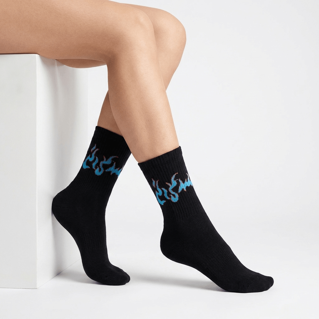 SOCKIVA Black/Blue Flame- Fire 2.0 Socks - image 1