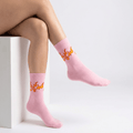 SOCKIVA Pink/Yellow Flame- Fire 2.0 Socks - image 1