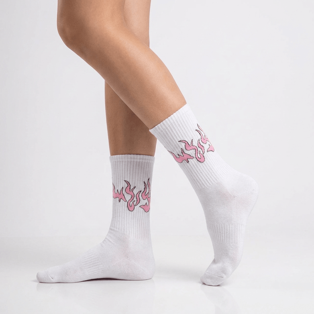 SOCKIVA White/Pink Flame- Fire 2.0 Socks - image 1