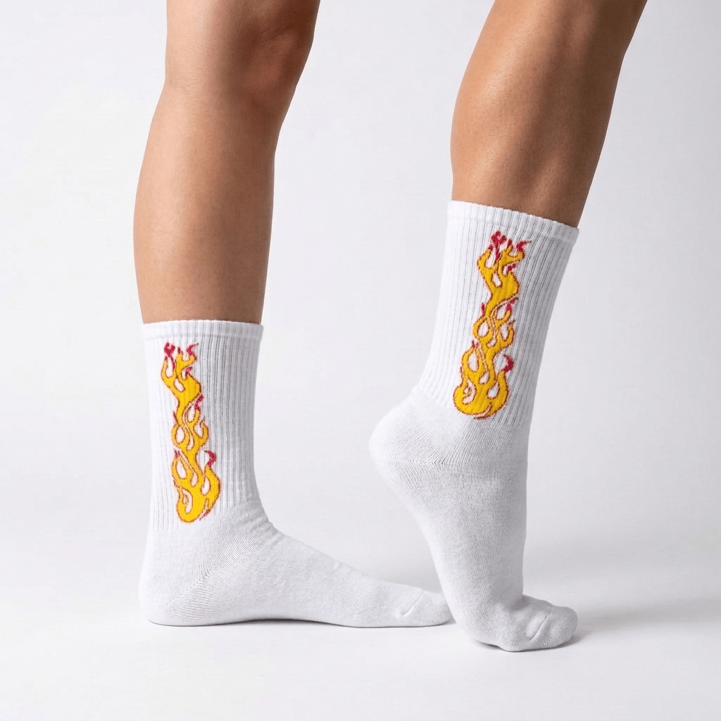 SOCKIVA White/Yellow Flame- Fire 2.0 Socks - image 1