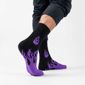 SOCKIVA Flame Runner Socks - Black/Purple - image 1