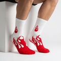 SOCKIVA Flame Runner Socks - White/Red - image 1
