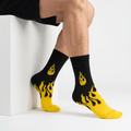 SOCKIVA Flame Runner Socks - Black/Yellow - image 1