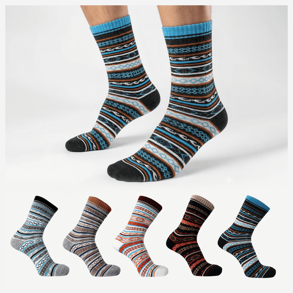 SOCKIVA Sockiva® Multicolor Cushion Full-Length Wool Edition (Pack Of 5 | Unisex) - image 1