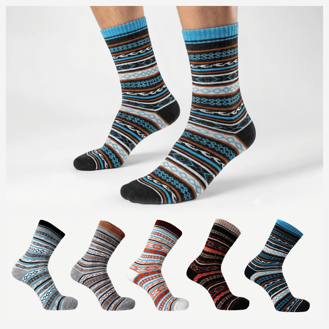SOCKIVA Sockiva® Multicolor Cushion Full-Length Wool Edition (Pack Of 5 | Unisex) - image 1